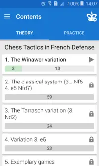 Chess Tactics: French Defense Screen Shot 1