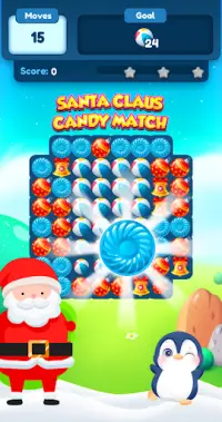 Santa Claus Candy Match - Christmas Games Screen Shot 2