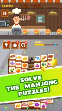 Delicious Mahjong: Food Puzzle Challenge Screen Shot 1