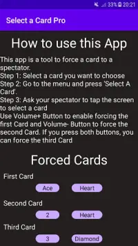 Magic Trick: Force A Card Screen Shot 1