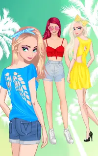 Lovely sisters dress up game Screen Shot 1