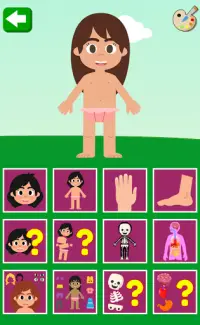 शरीर के हिस्सों बच्चे के लिए Screen Shot 0