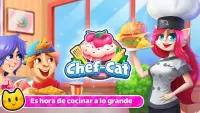 Chef Cat Ava: Topchef fast food juegos de cocinar Screen Shot 0