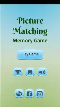 Picture Match Memory Game Screen Shot 0