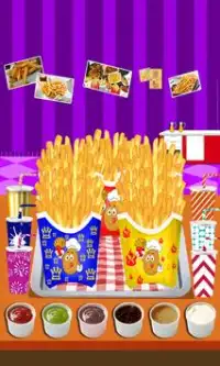 Jogo de culinária de fast food com frite francês Screen Shot 4