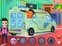 救急車の洗浄クリーニングゲーム Screen Shot 3
