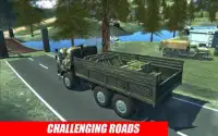 Conductor de camión del ejército del camino Screen Shot 1