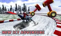 Snowmobile Ice Land Racing – Xtreme Offroad Trails Screen Shot 2