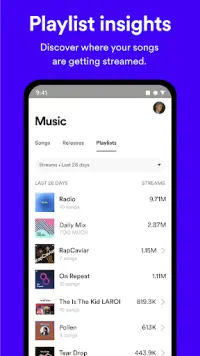 Spotify for Artists Screen Shot 6