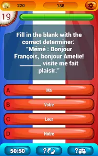 Francês Gramática Teste Quiz Screen Shot 9