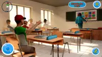 नमस्ते डरावना स्कूल शिक्षक 3 डी Screen Shot 0