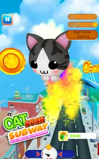 Cat Rush Subway Pet Run sans fin d'aventure Dash Screen Shot 2