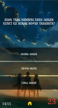 SNK Attack On Titan Pertanyaan, Musik dan Frasa Screen Shot 2