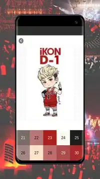 iKON Pixel Art - KPOP Color By Number Screen Shot 1