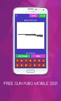Guess the gun in pubg mobile FREE GUN  2021 Screen Shot 2