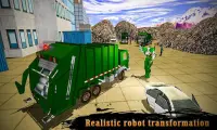 Real Robot Transformation Garbage Truck Driving 3D Screen Shot 4