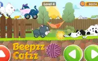 Çocuklar için araba yarışı oyunu - Beepzz Kedi 🐱 Screen Shot 5