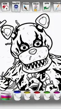 Five nights coloring book game Screen Shot 3