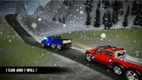 Hummer 6x6 Truck Snow Driving - Offroad Car Racing Screen Shot 1