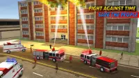 Fire Engine City Rescue: Firefighter Truck Games Screen Shot 0