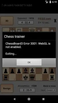 Chess Trainer • FICGS play rated games online Screen Shot 2