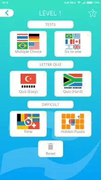 세계 국가 깃발 : 추측 퀴즈 & 퍼즐 - 지리 게임 Screen Shot 1