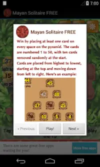 Mayan Solitaire card game FREE Screen Shot 1