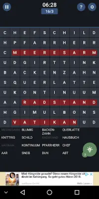 Wortsuche, Wortpuzzle, Wortspiel deutsch - Sermox Screen Shot 1