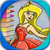Paint Princesses coloring app
