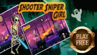 Shooter sniper girl - Action zombie shooting game Screen Shot 1