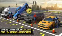 Super kahramanların Valet araba Park bölgesi 3D Screen Shot 5
