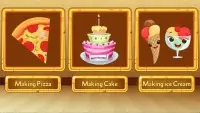 Cooking Pizza & Cake & Ice Cream- Games For Girls Screen Shot 0