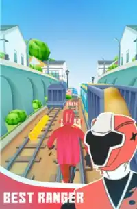 Subway Ninja Rangers Runner Screen Shot 2