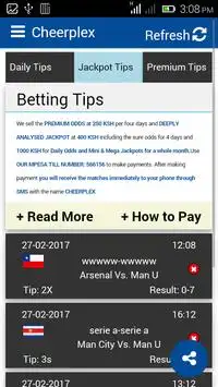 Betting Tips - Cheerplex Screen Shot 1