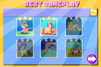 Rainbow Pony Unicorn Puzzles Games For Kids Screen Shot 1