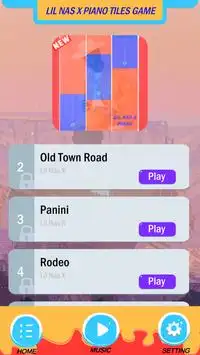 LIL NAS X Old Town Road Piano Tiles Game Screen Shot 2