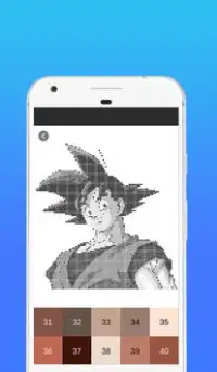 Goku Ultra Color By Number - Pixel Art Screen Shot 1