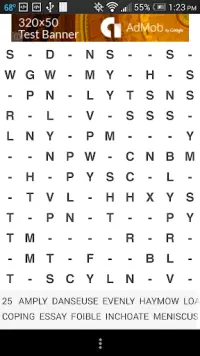Missing Vowels Word Search Screen Shot 0