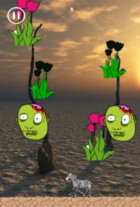 Zebra Vs Zombies Eating Plants Screen Shot 1