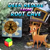 Forest Escape - Deer Pagsagip Mula sa Root Cave Screen Shot 0