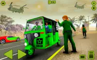 Auto Rickshaw Games 2021 :Army Taxi Game 2021 Screen Shot 1