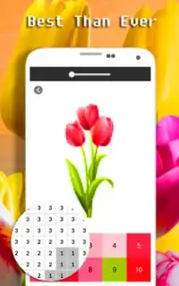Cor da flor da tulipa pelo número - arte do pixel Screen Shot 4