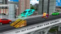 पागल कार असंभव स्टंट चुनौती खेल Screen Shot 1