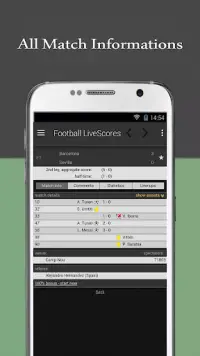 365 LiveScores Football Screen Shot 1