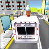 アイスクリームの配達トラックシム3D