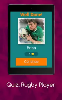 Rugby Players Picture Quiz Game Screen Shot 12