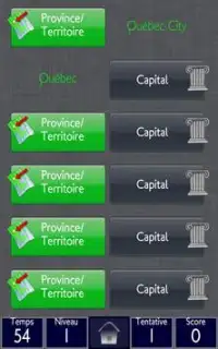 Canada Provinces Géo Mémoire Screen Shot 1