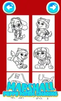 Marshall Puppy Patrol Coloring - Paw Dogs Pictures Screen Shot 2