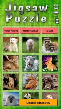 Puzzle di cuccioli animali Screen Shot 0