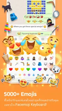 แป้นพิมพ์ Facemoji Emoji pro Screen Shot 1